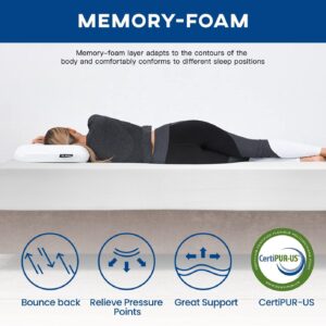 MKDLUFEI 12 Inch Full Size Mattress, Full Mattress, Gel Memory Foam Mattress, Mattress Full Size with Cover for a Cool Sleep & Pressure Relief, Memory Foam Mattress Full, CertiPUR-US Certified, White