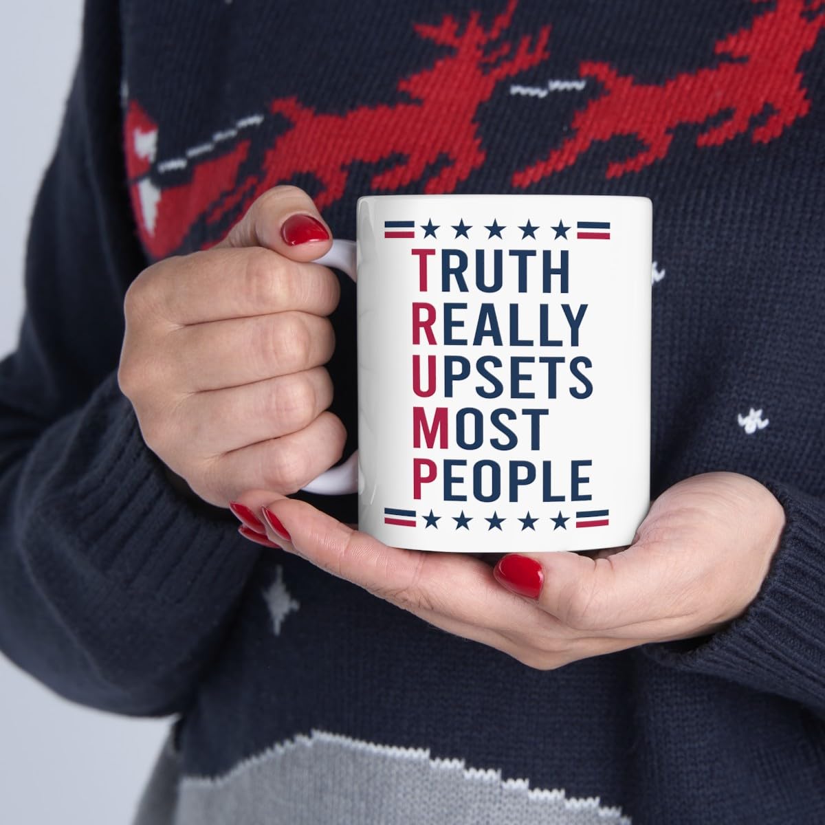 STORMPZINTSHOP Trump Truth Really Upsets Most People Mug (White, 11oz)