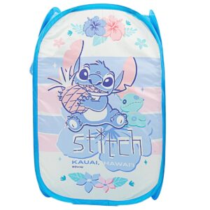 cartoon hamper anime pop up hamper with multiple patterns laundry hamper for kids (stitch)