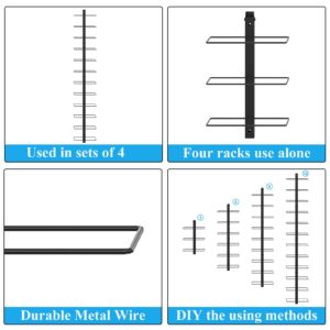 X-cosrack 12 Bottle Wall Mounted Wine Rack, Detachable Wine Storage Organizer Used As One or Four, DIY Wall Hanging Wine Holder, for Dining Room, Bar, Wine Cellar