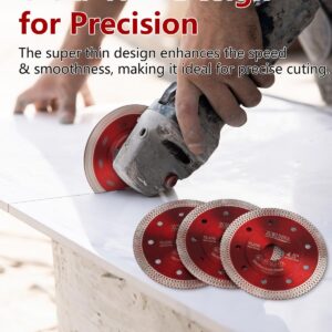 4.5" Diamond Blade for Angle Grinder, Super Thin Tile Saw Blades for Smooth Cutting, 2Pcs Indestructible Disc for Grinder Cutting Porcelain Ceramic Tile Granite Marbles.