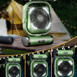 30000mAh Portable Fan Rechargeable with Remote & Oscillating,Battery Operated Fans with Lantern & Timers,Rechargeable Fan for Bedroom,Dorm,Bedside,Small Cordless Fan for Camping,Outdoor,Power Outages