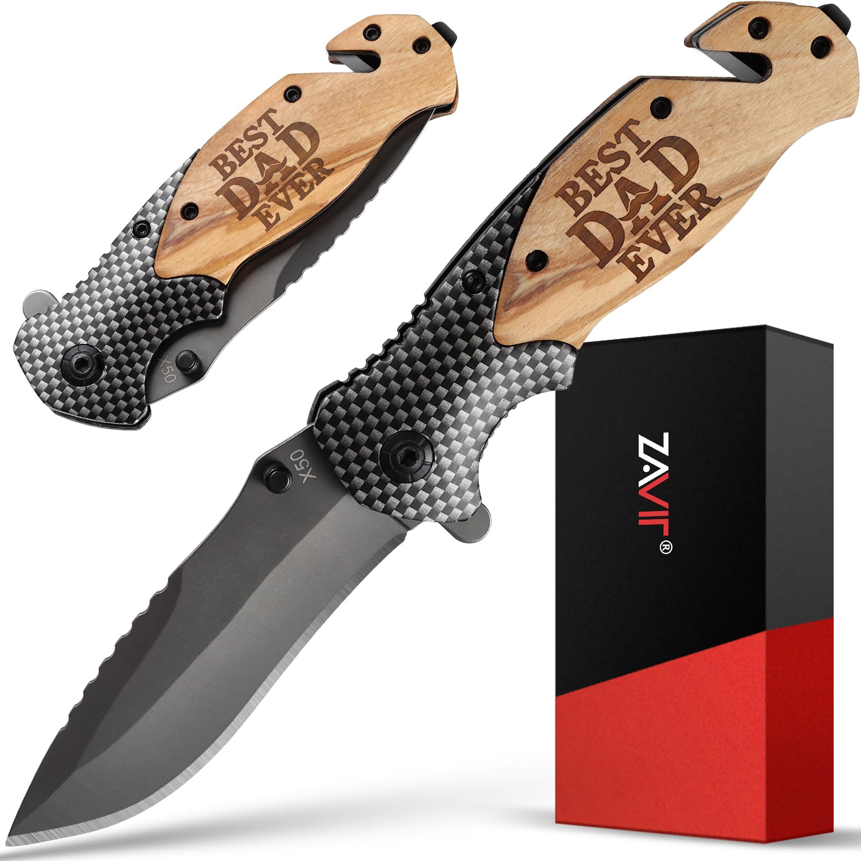 Father’s Day Gifts, Utility Knife+Pocket Knife Best Dad Ever