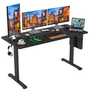 stary electric standing desk adjustable height sit stand home office desk with splice board