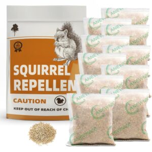 rjnkuu squirrel repellent outdoor,garden squirrel deterrent, chipmunk repellent outdoor,keep squirrels out of flower pots, squirrel repellent for attic,powerful repel squirrel-10packs, orange