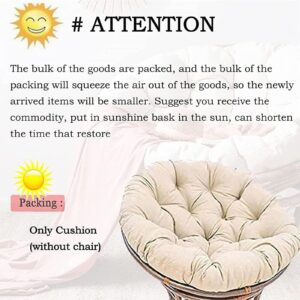 ADDALLAN Papasan Chair Cushion Only,Indoor/Outdoor/Garden Papasan Round Cushion Water Resistant Cushion Poly Rattan Armchair Hanging Chair Pillow Soft/Comfortable papasan Chair Cushion (C,28x28in)