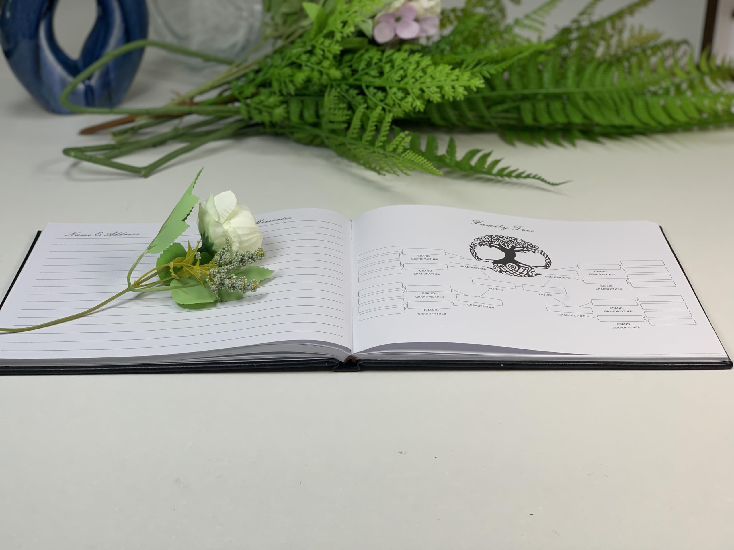 RAXIFU Funeral Guest Book, 8”x10” Memory Book for Funeral, 126 Pages Guest Book for Memorial Service, Celebration of Life Guest Book