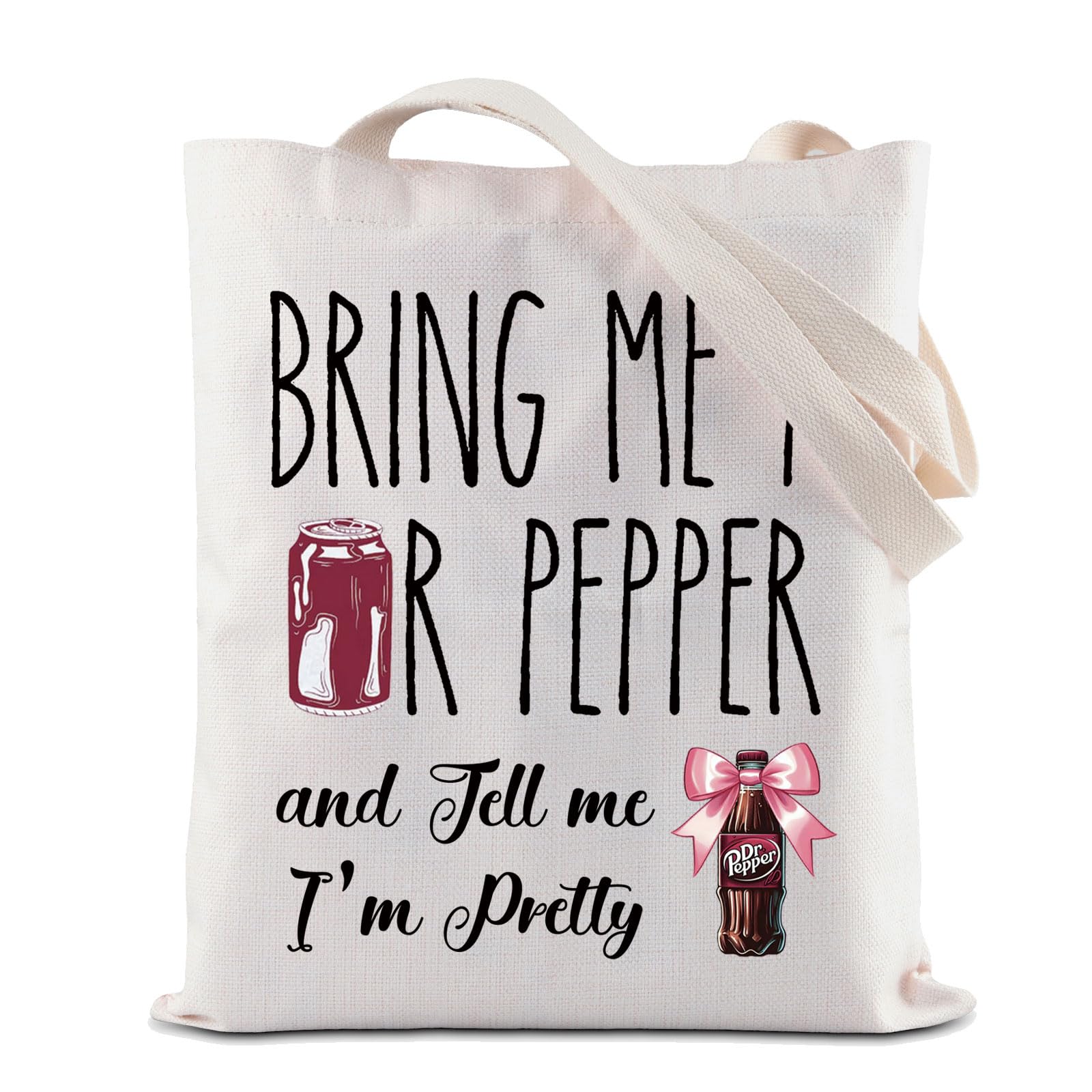 ZJXHPO Soda Tote Bag Soda Addict Reusable Grocery Shopping Bag Vodka Drinker Shoulder Bag Soda Drinking Lover Gift (Pretty Tote)