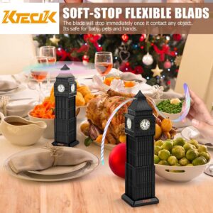 KIECIK Fly Fan for Table, Fly Repellent Fan To Keep Flies Away From Food, Portable Chemical-Free Food Fan with Soft Blads to, Fly Food Fan Repeller 4 Pack (Modern)