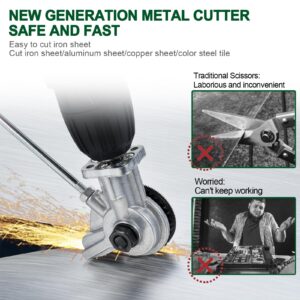 Electric Drill Plate Cutter,Electric Drill Shears Attachment Cutter Sheet Metal Cutter Tool Adapter Is Fit for Cutting Various Metals Materials Electric Drill Shears Such As Aluminum, Iron