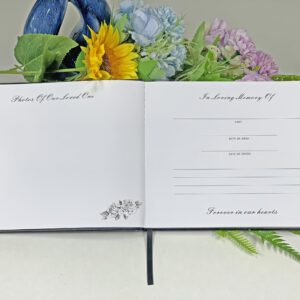 RAXIFU Funeral Guest Book, 8”x10” Memory Book for Funeral, 126 Pages Guest Book for Memorial Service, Celebration of Life Guest Book