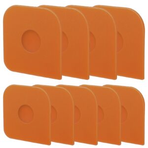 pan scraper, 9pcs dish scraper tool set, pot food scraper non scratch for cast iron, cast iron cleaner scraper iron skillet scraper scrubber for cleaning, grease,kitchen scrapper,dishes, pans (orange)