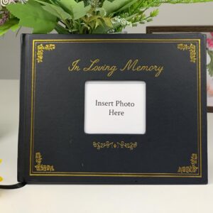 RAXIFU Funeral Guest Book, 8”x10” Memory Book for Funeral, 126 Pages Guest Book for Memorial Service, Celebration of Life Guest Book