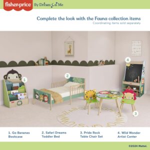 Fisher Price Fauna Collection Pride Rock Table Chair Set by Dream On Me, Jungle Print, Easy to Assemble, Crafted from Durable New Zealand Pinewood