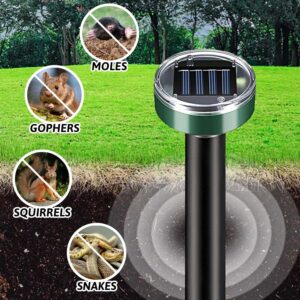 10 Packs Solar Powered Mole Repellent, Sonic Mouse Deterrent Pest, Rodents, Sankes, Squirrels Out of Garden, Yard, Farm