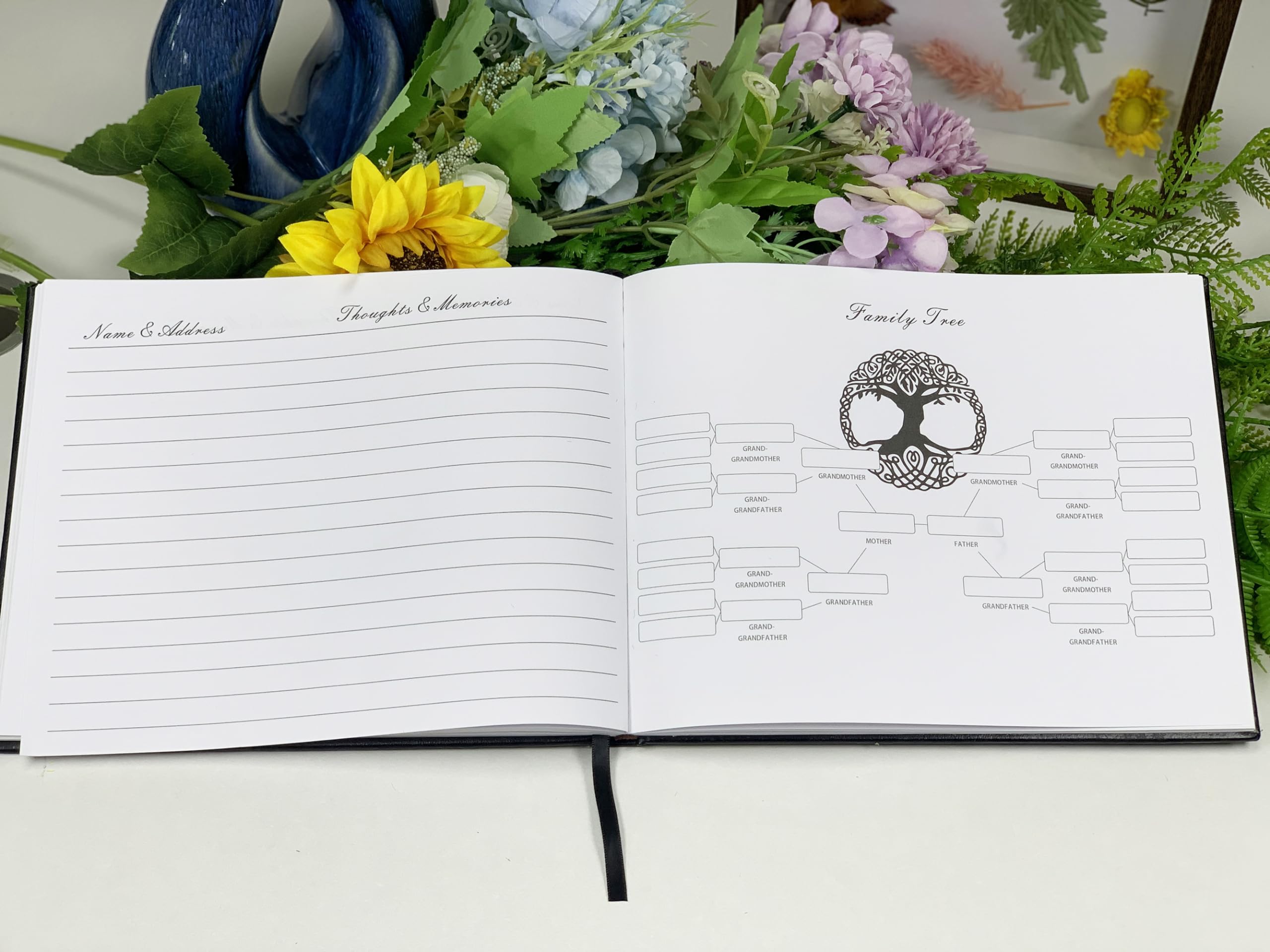 RAXIFU Funeral Guest Book, 8”x10” Memory Book for Funeral, 126 Pages Guest Book for Memorial Service, Celebration of Life Guest Book