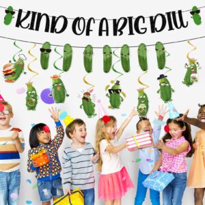 Rngmsi Pickle Party Banner Decorations - 10PCS Kind of A Big Dill Banner Decorations Pickle Theme Hanging Swirls Decorations Cucumber Pickle Birthday Party Decorations Supplies