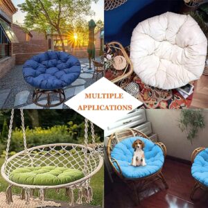 ADDALLAN Papasan Chair Cushion Only,Indoor/Outdoor/Garden Papasan Round Cushion Water Resistant Cushion Poly Rattan Armchair Hanging Chair Pillow Soft/Comfortable papasan Chair Cushion (C,28x28in)