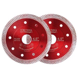 4.5" diamond blade for angle grinder, super thin tile saw blades for smooth cutting, 2pcs indestructible disc for grinder cutting porcelain ceramic tile granite marbles.