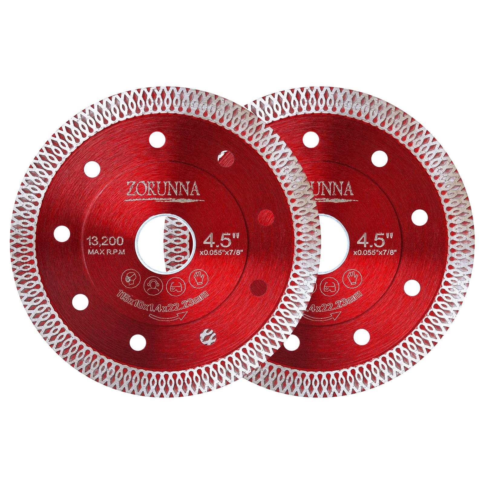 4.5" Diamond Blade for Angle Grinder, Super Thin Tile Saw Blades for Smooth Cutting, 2Pcs Indestructible Disc for Grinder Cutting Porcelain Ceramic Tile Granite Marbles.