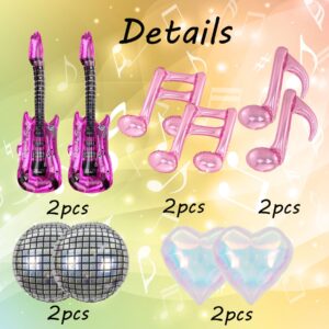 Music Party Decoration Music Note Balloon Disco Balloon Guitar Foil Balloon Concert Party Dcoration