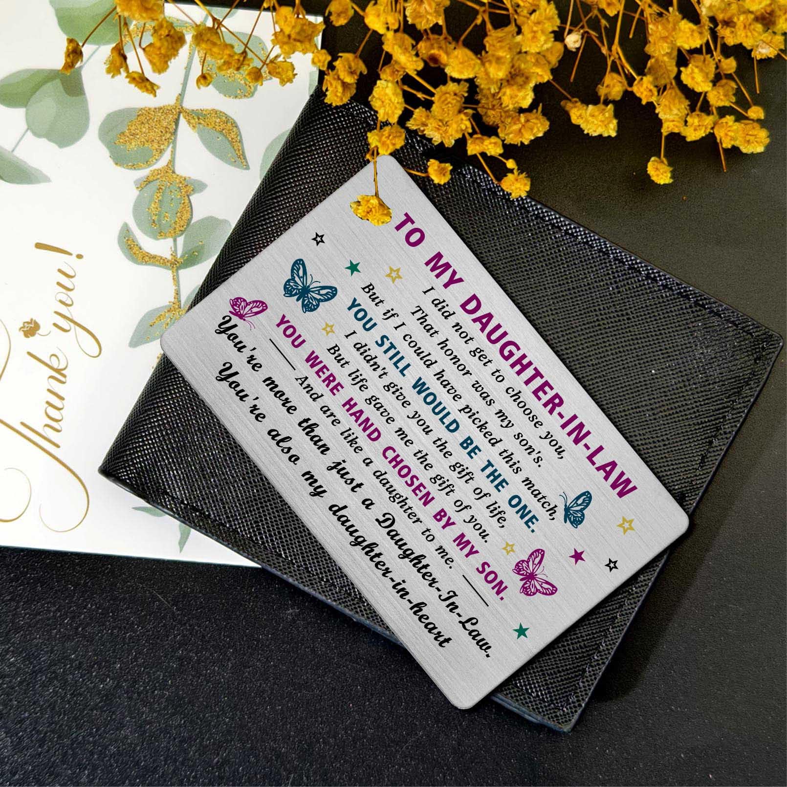 EE&YU Daughter in Law Christmas Card Gifts - Daughter in Law Birthday Card, Daughter in Law Gifts from Mother in Law, Daughter in Law Wedding Anniversary Card, Bride Present