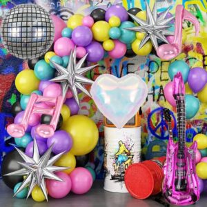 Music Party Decoration Music Note Balloon Disco Balloon Guitar Foil Balloon Concert Party Dcoration