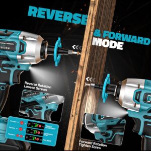 DIYtoolifz Cordless Impact Wrench for Makita 18v Battery: 250Ft-lbs(340N.m) 3/8 inch Brushless Electric Impact Gun, 2400RPM High Torque Impact Driver, Power Impact Wrench, Bare Tool Only