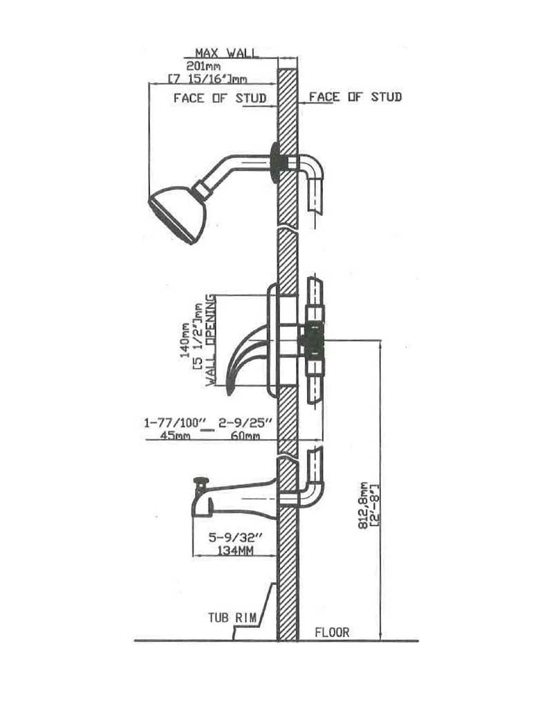 Galim Shower Set with Trim Set, Shower Head & Faucet Set Complete with Valve Shower Fixtures, Tub and Shower Trim Kit, Heavy Duty Stainless Steel Body, Brass Cartridge, Single Handle, Satin Nickel