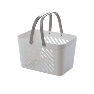 GMBYLBY Bath Basket With Handle Storage Organization Hollow Draining Container For Home Bathroom Shampoo Lotion Holder Bath Basket