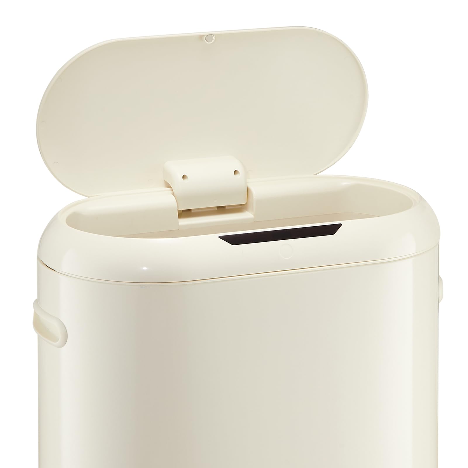 13 Gallon SensorCan, 50L Slim Automatic Touchless Motion Sensor Kitchen Trash Can with Soft Close Lid, Without Inner Bucket, Cream White