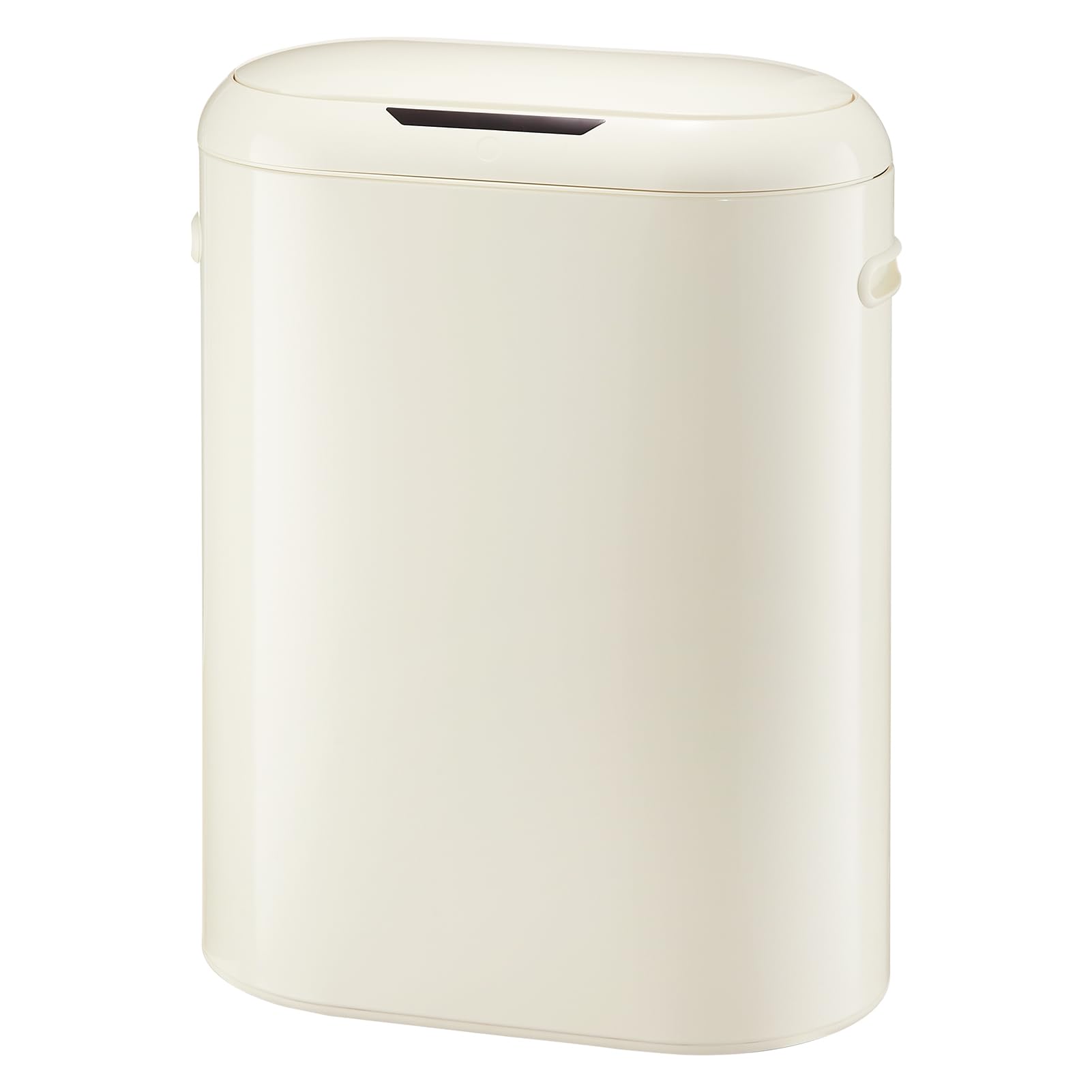 13 Gallon SensorCan, 50L Slim Automatic Touchless Motion Sensor Kitchen Trash Can with Soft Close Lid, Without Inner Bucket, Cream White