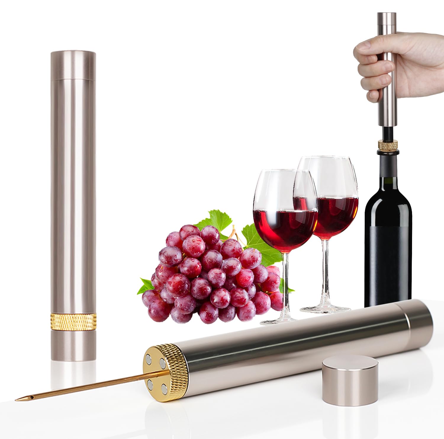 Wine Opener Air Pressure Wine Bottle Opener,Portable Wine Opener for Home, Restaurant, Party, Travel, Camping, for Wine Lover