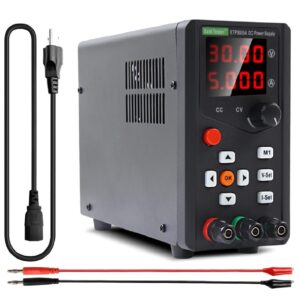 galook dc power supply variable, high precision bench power supply with memory storage, variable power supply with encoder knob, 4-digit led display adjustable regulated lab power supply