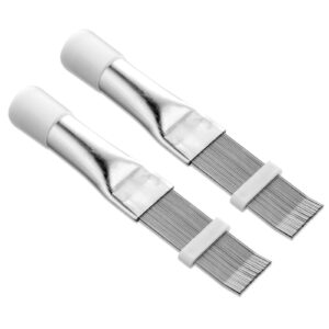 cobee 2 pcs air conditioner fin comb, ac fin comb straightener cleaner coil brush, adiator fin cleaning refrigerator tool, evaporator radiator repair clean tool