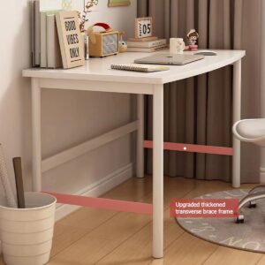 XUEGW Small Computer Desk Simple Style Office Desk Study Work Table for Home Bedroom Writing Desk, White