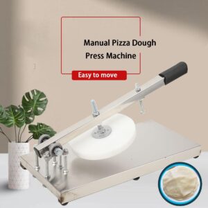 EODSAD Pizza Dough Press Machine, 9.5 Manual Pastry Press Machine Stainless Steel Cake Pizza Dough Bread Dough Pastry Press Machine Dia. 7.87inch Platen for Home Kitchen & Commercial Use