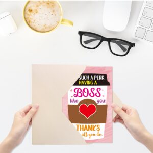 ceiba tree Happy Boss's Day Card with Envelopes Boss Gratitude Notecard Thanks for All You Do Card for Boss Lady Leader Employer Men Women