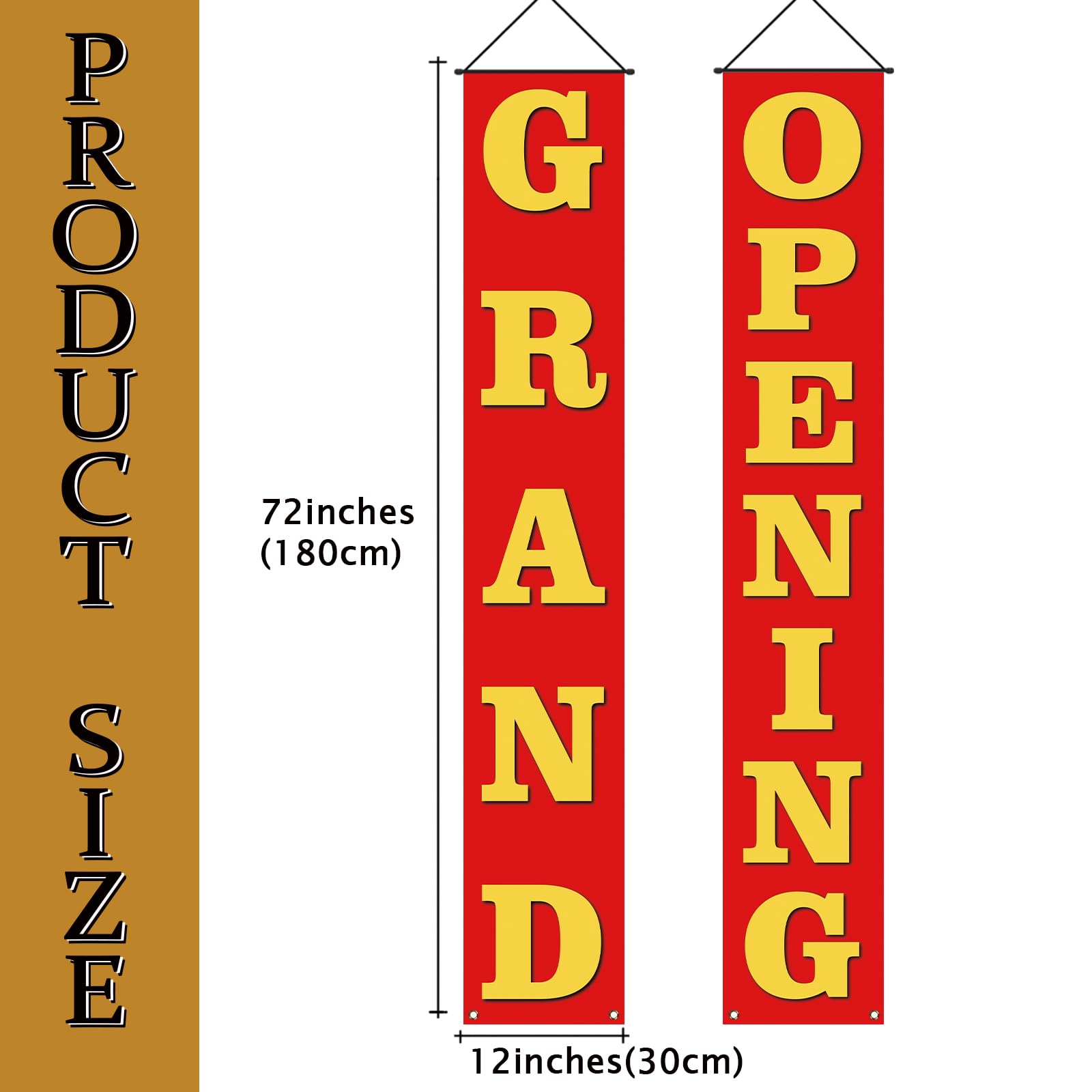 Grand Opening Decorations Outdoor Red Grand Opening Porch Sign Banner New Store Restaurant Grocery Cafes Shop Advertising Business Start Sign