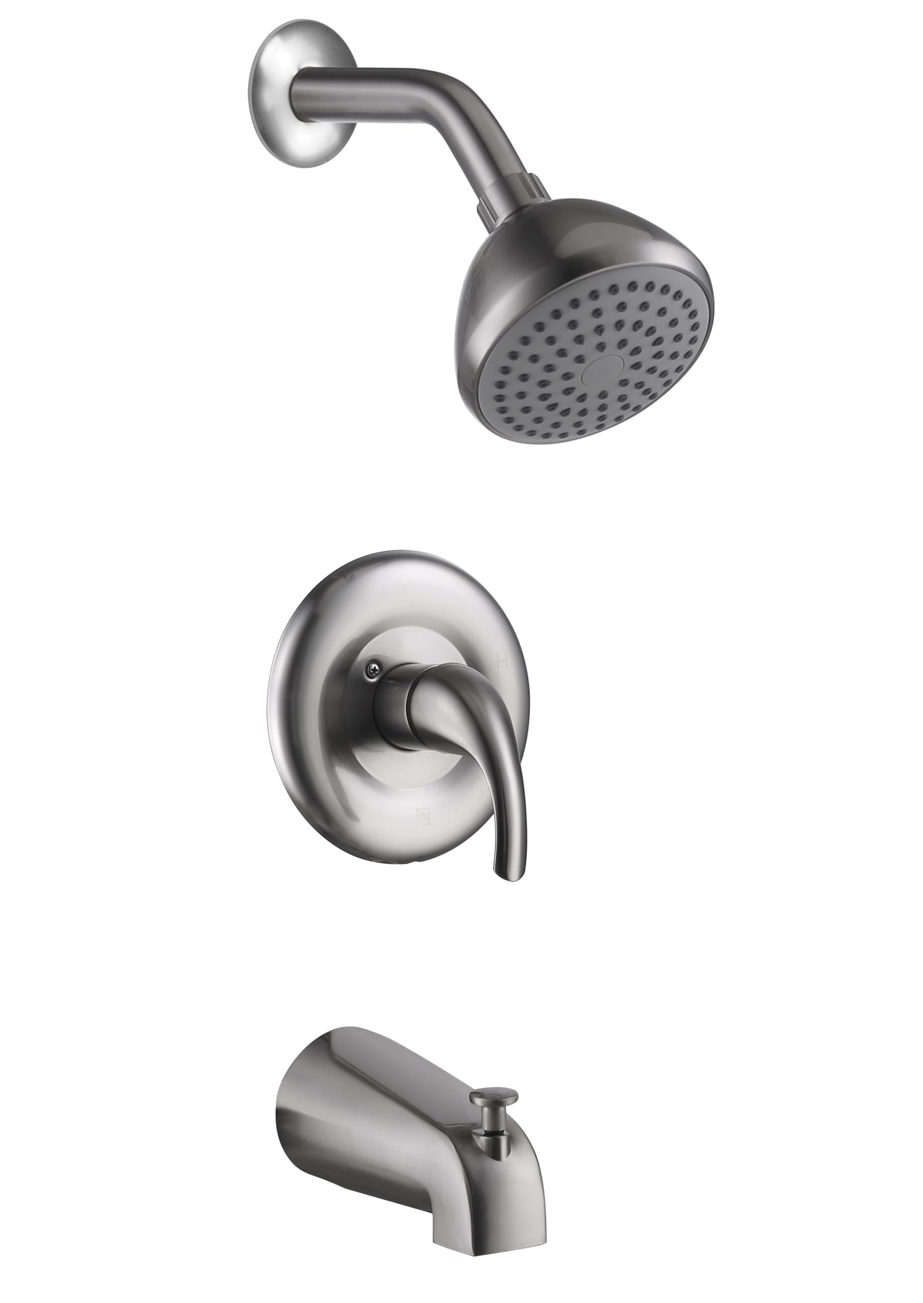 Galim Shower Set with Trim Set, Shower Head & Faucet Set Complete with Valve Shower Fixtures, Tub and Shower Trim Kit, Heavy Duty Stainless Steel Body, Brass Cartridge, Single Handle, Satin Nickel