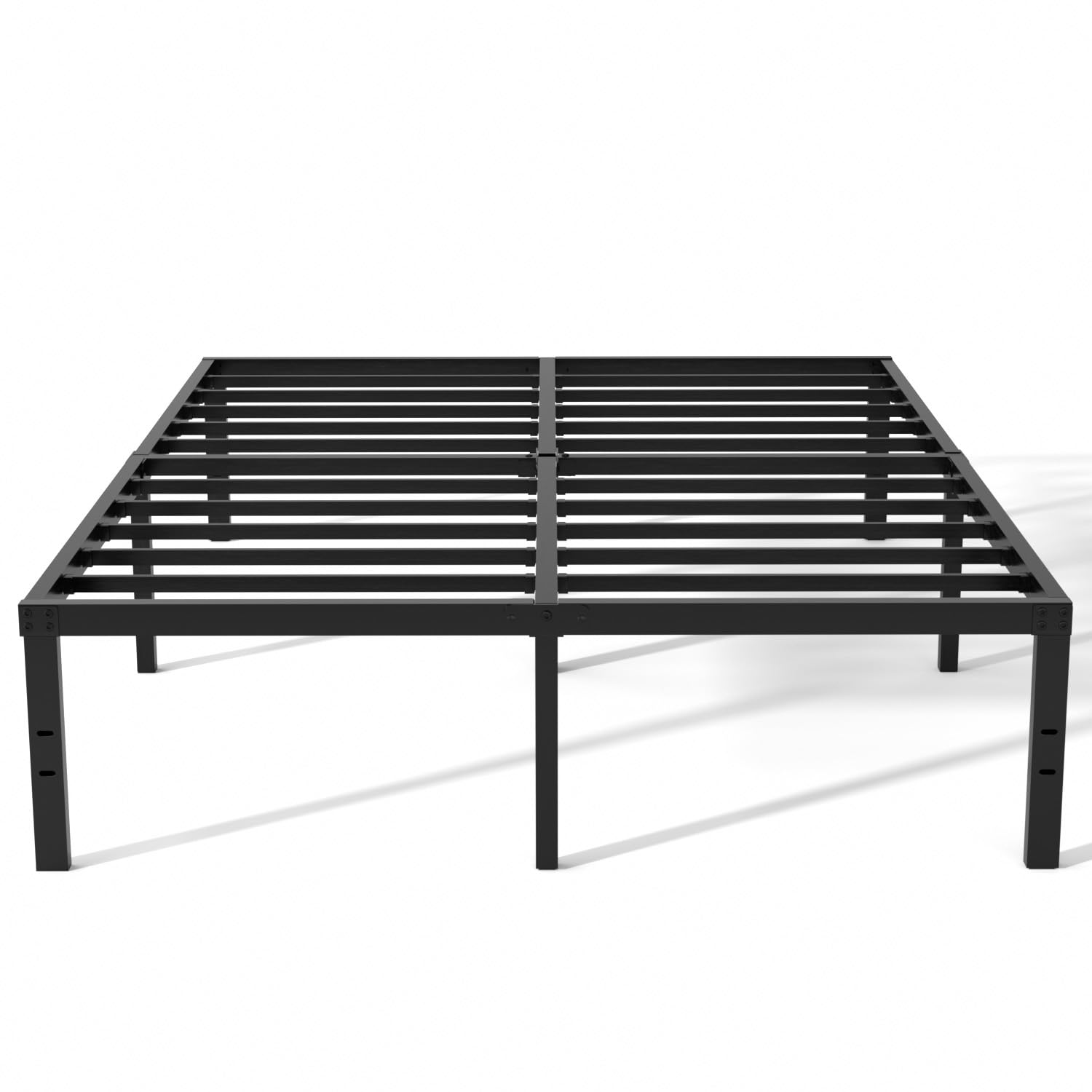 VENI HOME 16 Inch Full Bed Frame, Metal Platform Bed Frame with Steel Slats, Storage Space Under Frame, Easy to Assemble, No Box Spring Needed