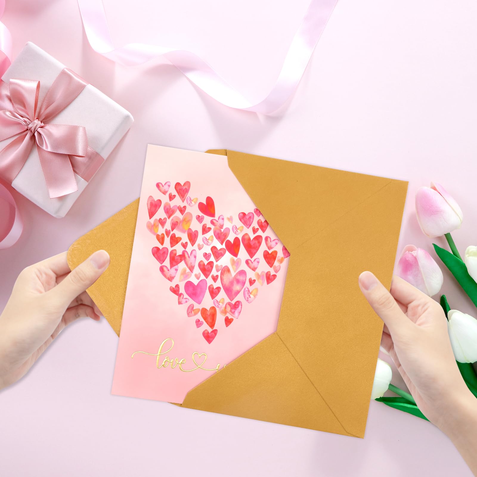 ceiba tree Love Card Anniversary Card Sweetest Day Card for Him Her with Envelopes