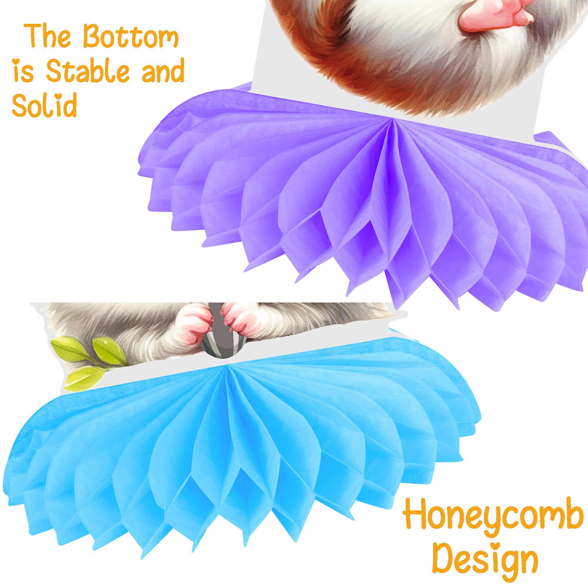 Hamster Honeycomb Centerpieces 11Pcs Hamster Birthday Party Decorations Hamster Table Decorations Guinea Pig Centerpeces for Table Hamster Theme Baby Shower Supplies