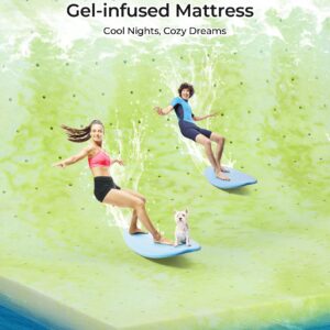 2024 New Twin Mattress Topper for Back Pain, 3 Inch Memory Foam Mattress Topper, Gel Cooling Mattress Topper, Slow-Rebound Foam Pad, Pressure Relieving Bed Topper Twin