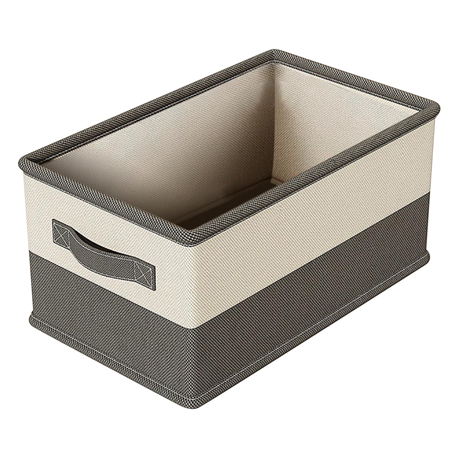 Storage Bins for Closet Shelves Fabric Collapsible Storage Baskets Cloth Box Containers with Handle Cube Wardrobe Organizer for Home Clothes Toys Towels Organizing (11.8 × 9.45 × 6.69 Inch)