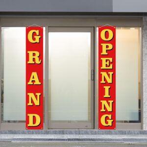 Grand Opening Decorations Outdoor Red Grand Opening Porch Sign Banner New Store Restaurant Grocery Cafes Shop Advertising Business Start Sign