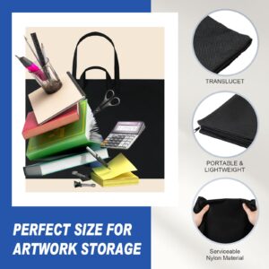 Abbylike 2 Pcs Art Portfolio Case 36 x 48 and 24 x 36 Inch Art Portfolio Storage Large Poster Board Bag Waterproof Poster Carrying Tote with Nylon Shoulder for Artwork, Poster, Sketching and Drawing