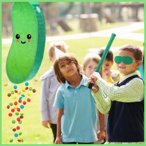 Sonwyoung Pickle Piñata for Kids Birthday Party 15.7 x 6.7 x 2.8 Inches Cucumber Theme Piñata with Bat Blindfold and Confetti for Baby Shower Photo Props Cinco De Mayo Fiesta Decoration