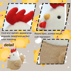 XiRiDa Chicken Stuffed Animal Plush Toy Funny Chick Doll Plushie Pillow Gifts 9"