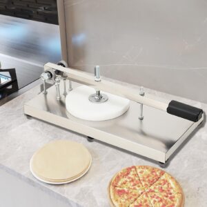 EODSAD Pizza Dough Press Machine, 9.5 Manual Pastry Press Machine Stainless Steel Cake Pizza Dough Bread Dough Pastry Press Machine Dia. 7.87inch Platen for Home Kitchen & Commercial Use